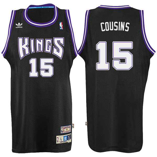 Men's  DeMarcus Cousins Sacramento Kings Adidas Hardwood Classic Swingman Black Jersey