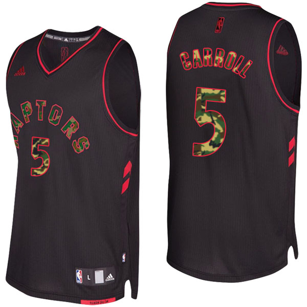 Men's  DeMarre Carroll Toronto Raptors Camo Fashion Swingman Black Jersey