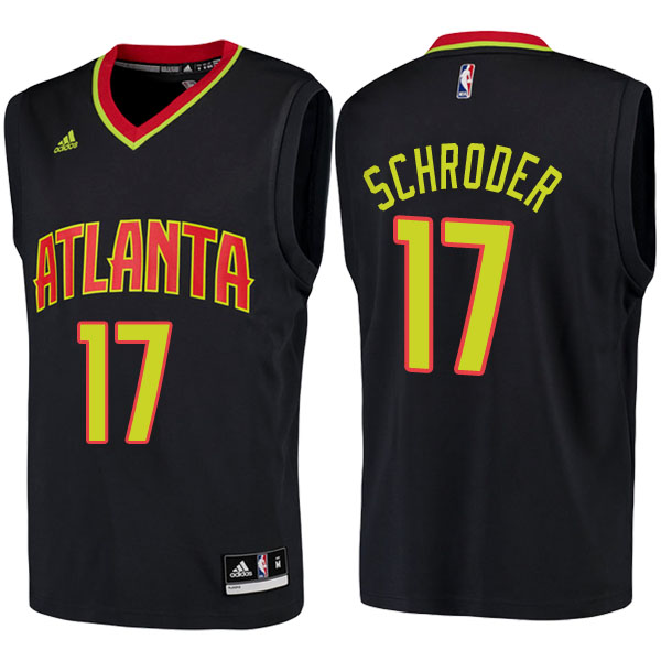 Men's  Dennis Schroder Atlanta Hawks Black Jersey