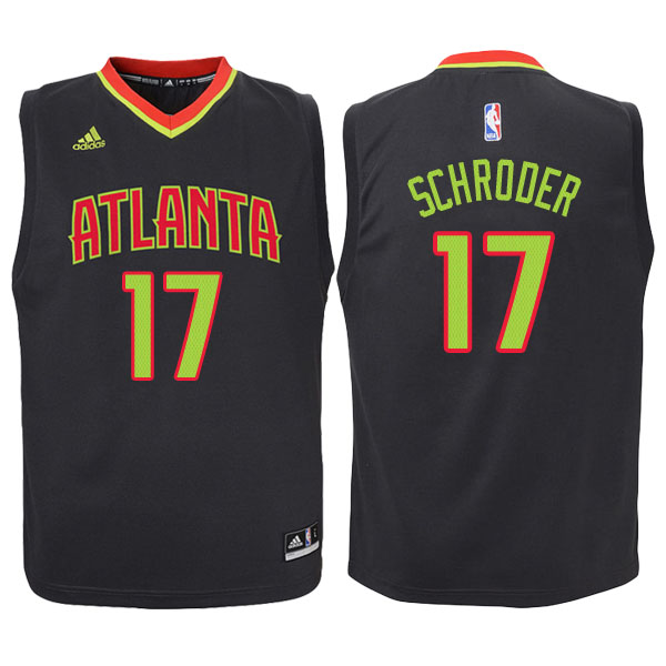 Men's  Dennis Schroder Atlanta Hawks Black-Red Jersey