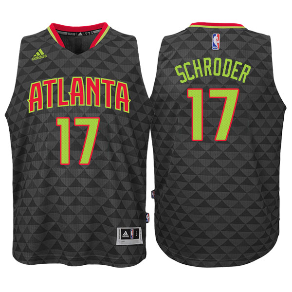 Men's  Dennis Schroder Atlanta Hawks Charcoal-Green-Red Jersey