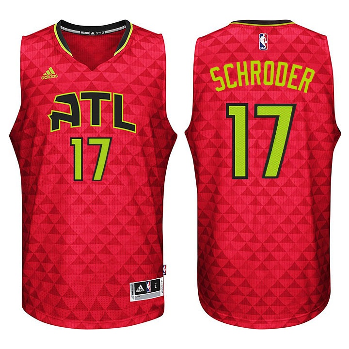 Men's  Hawks Dennis Schroder 2016 Season New Swingman Jersey Red