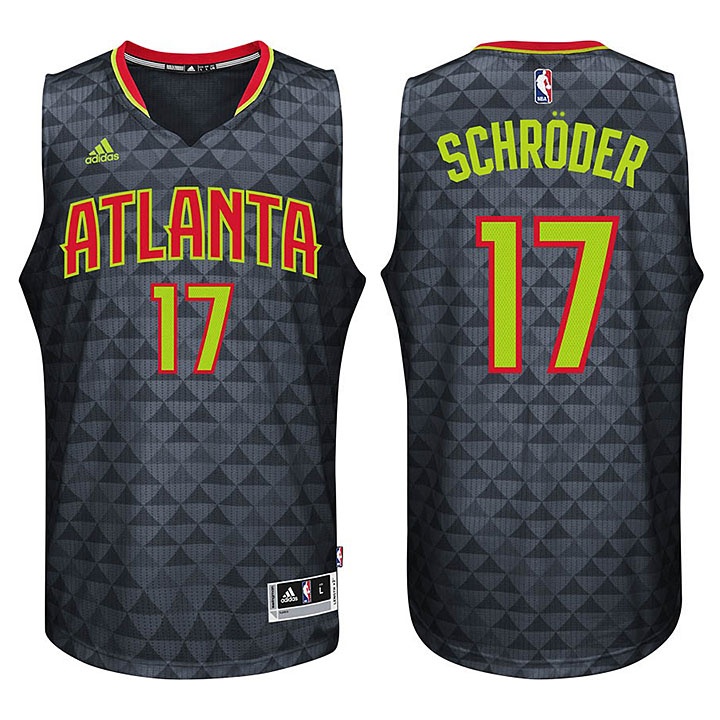 Men's  Hawks Dennis Schroder 2016 Season New Swingman Jersey Black