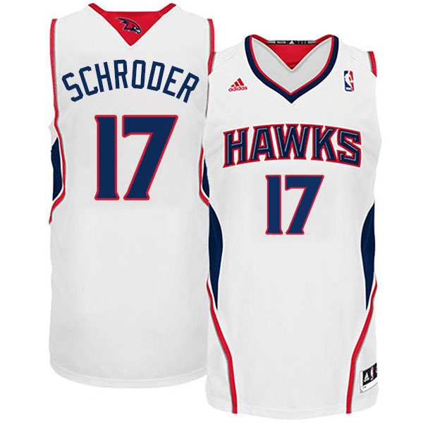 Men's  Hawks Dennis Schroder Revolution 30 Swingman Jersey White