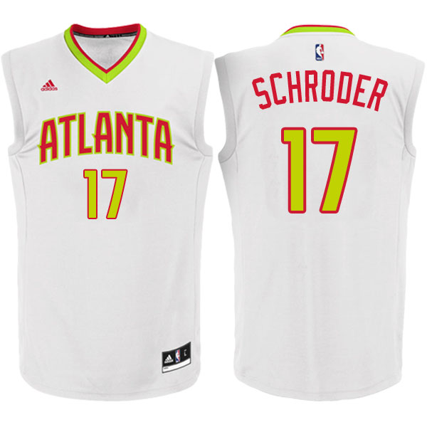 Men's  Dennis Schroder Atlanta Hawks White Jersey