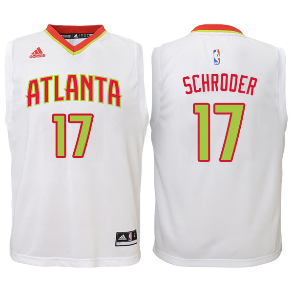 Men's  Dennis Schroder Atlanta Hawks White-Red Jersey