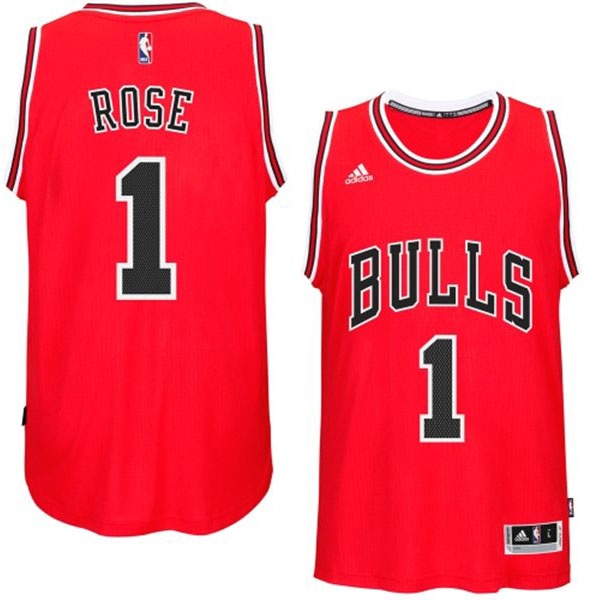 Men's  Bulls #1 Derrick Rose 2014-15 New Season Road Red Jersey