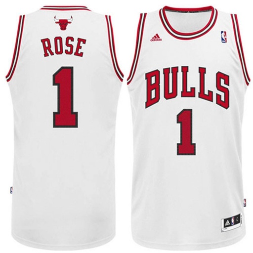 Bulls #1 Derrick Rose White Youth Jersey