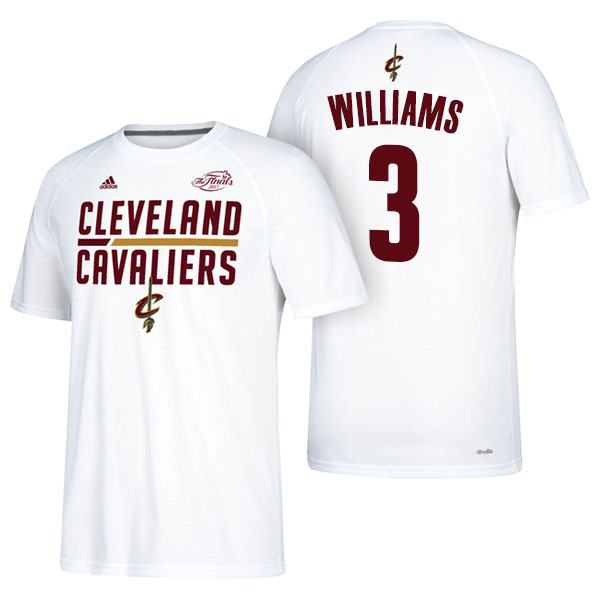 Men's  Derrick Williams Cleveland Cavaliers Eastern Conference Champions 2017 NBA the Finals Adidas White T-shirt