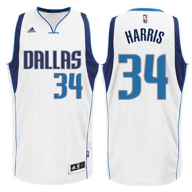 Men's  Mavericks 34 Devin Harris New Swingman Jersey white