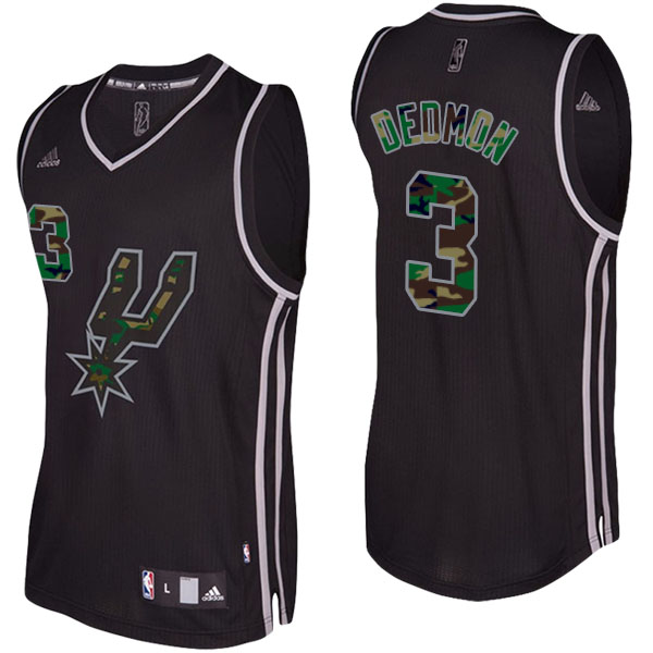 Men's  Dewayne Dedmon San Antonio Spurs Camo Fashion Swingman Black Jersey