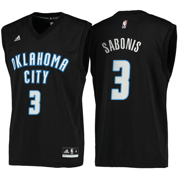 Men's  Domantas Sabonis Oklahoma City Thunder Adidas Fashion Black Jersey