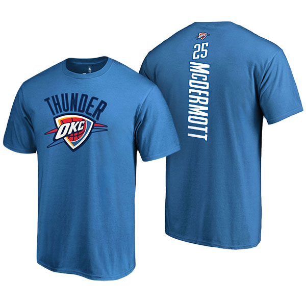 Men's  Doug McDermott Oklahoma City Thunder Fanatics Branded Backer Name and Number Blue T-shirt