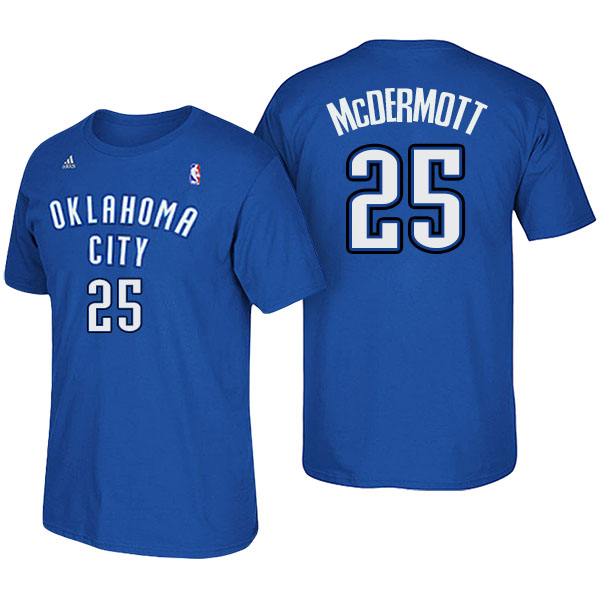 Men's  Doug McDermott Oklahoma City Thunder Adidas Net Number Royal Blue T-shirt