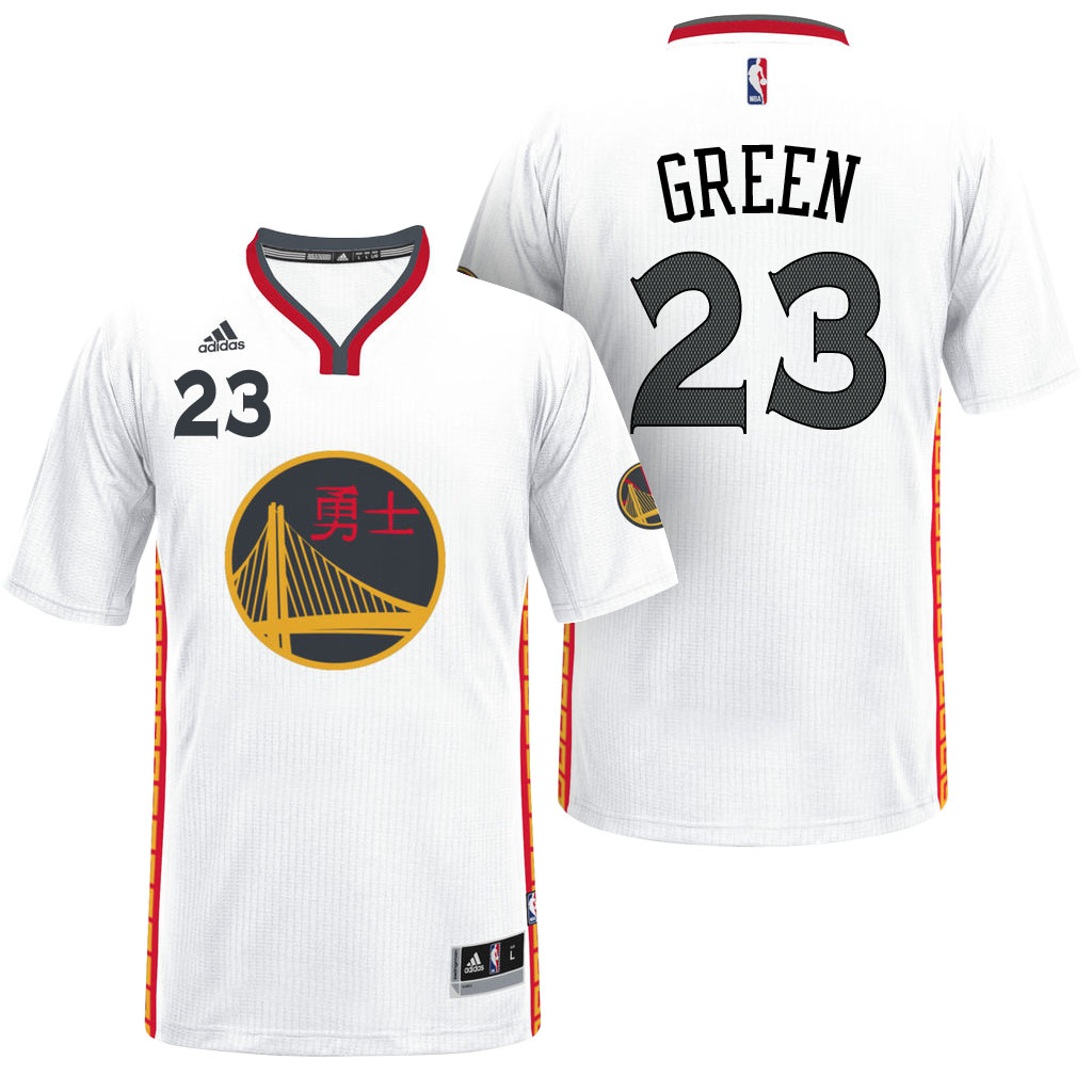 Men's  Draymond Green Golden State Warriors 2017 Chinese New Year White Jersey