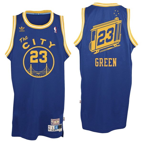 Men's  Draymond Green Golden State Warriors Hardwood Classics Blue Jersey