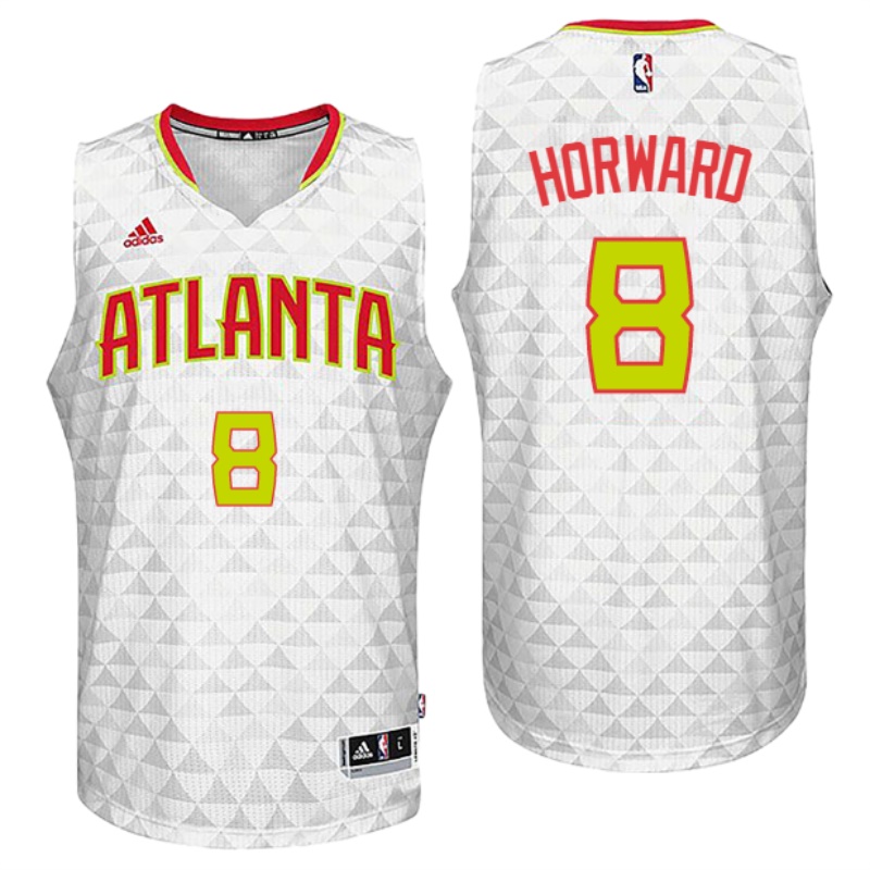 Men's  Atlanta Hawks# 8 Dwight Howard 2016-17 White Jersey