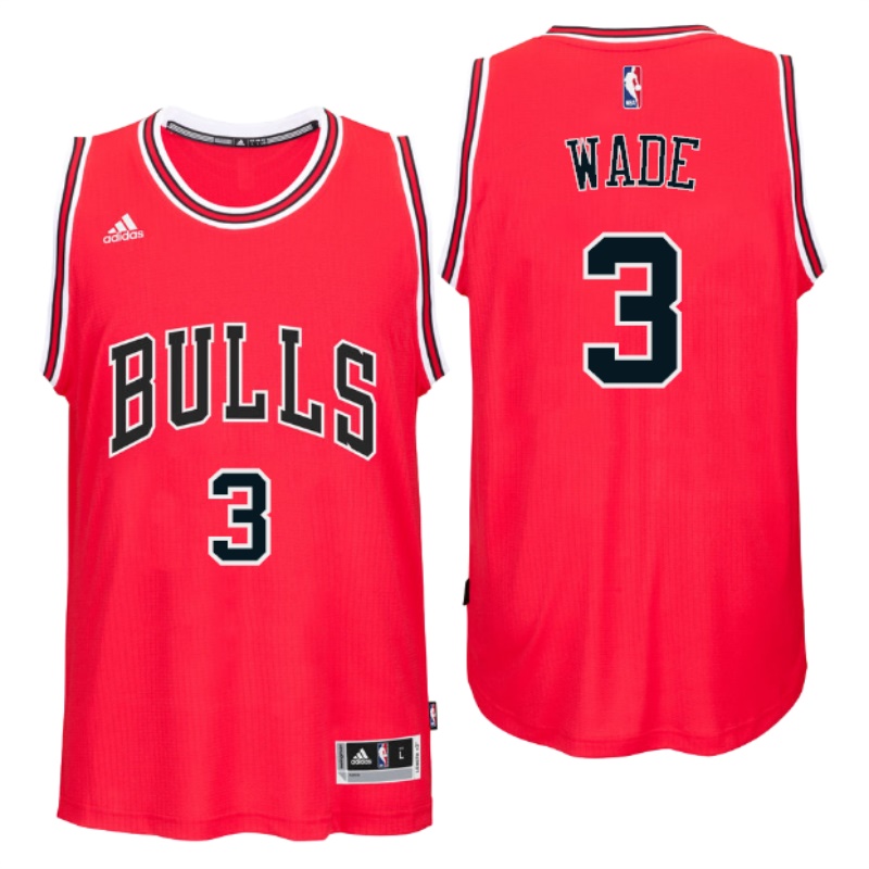 Men's  Chicago Bulls# 3 Dwyane Wade 2016-17 Red Jersey