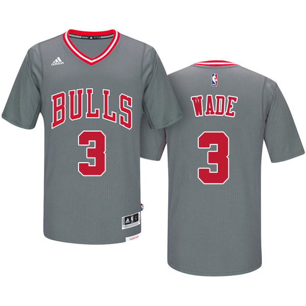 Men's  Dwyane Wade Chicago Bulls Adidas Pride Swingman Gray Jersey