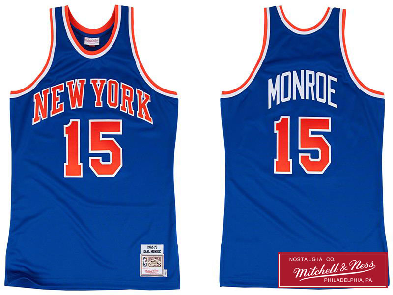 Men's Earl Monroe 1972-73 Royal Jersey