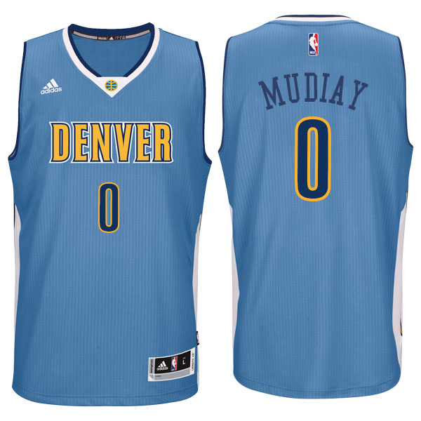 Men's  Emmanuel Mudiay Denver Nuggets Adidas Swingman Climacool Road Blue Jersey