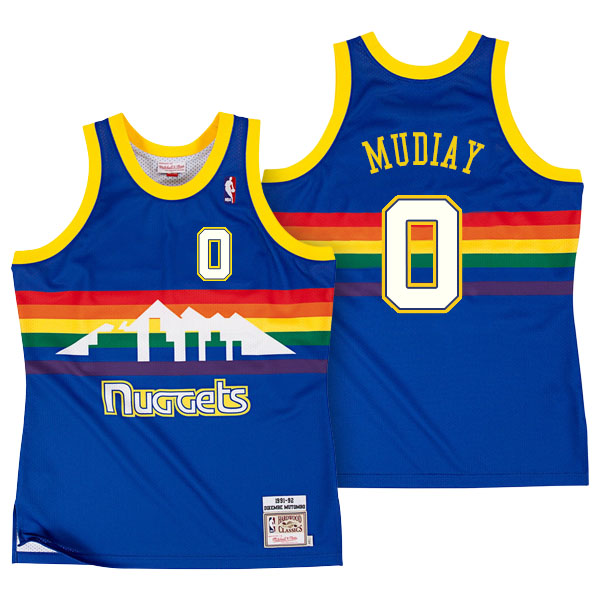 Men's  Emmanuel Mudiay Denver Nuggets Mitchell Ness Authentic Royal Jersey