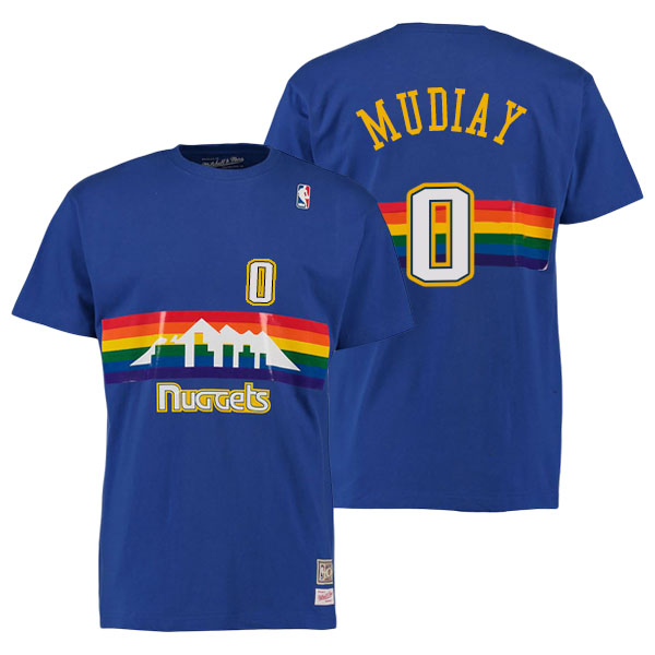 Men's  Emmanuel Mudiay Denver Nuggets Name and Number Royal T-shirt