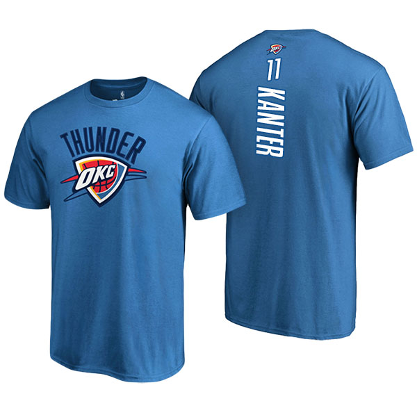 Men's  Enes Kanter Oklahoma City Thunder Fanatics Branded Backer Name and Number Blue T-shirt