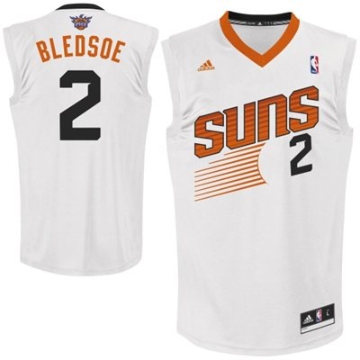 Men's  Eric Bledsoe Phoenix Suns #2 Home white jersey