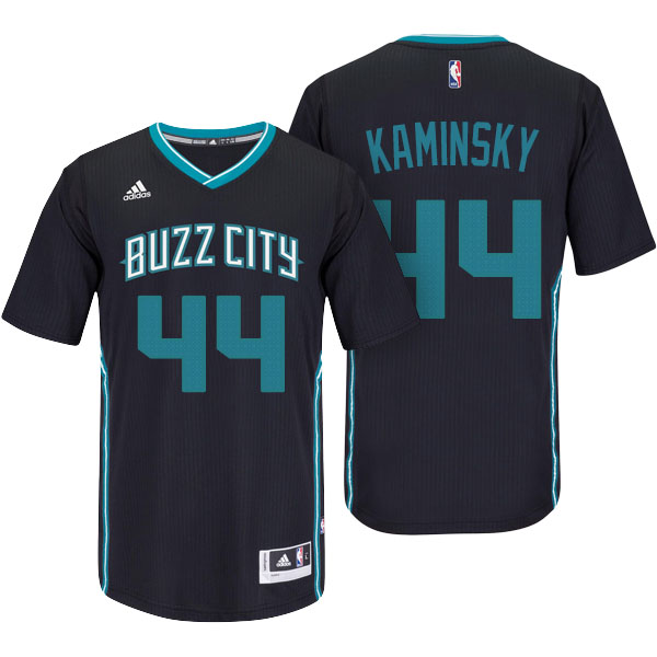 Men's  Frank Kaminsky Charlotte Hornets Adidas Pride Swingman Black Jersey