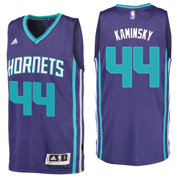 Men's  Frank Kaminsky Charlotte Hornets Adidas Swingman Alternate Purple Jersey