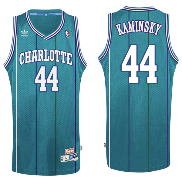 Men's  Frank Kaminsky Charlotte Hornets Hardwood Classics Swingman Adidas Teal Jersey