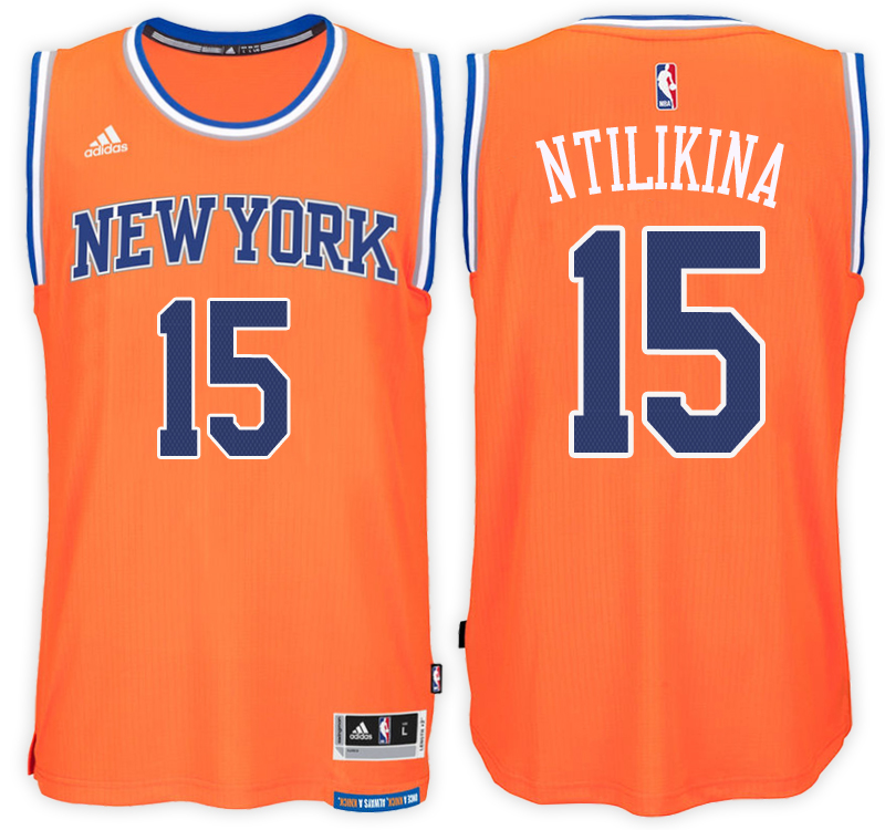 Men's Frank Ntilikina NBA Swingman Road Orange Jersey