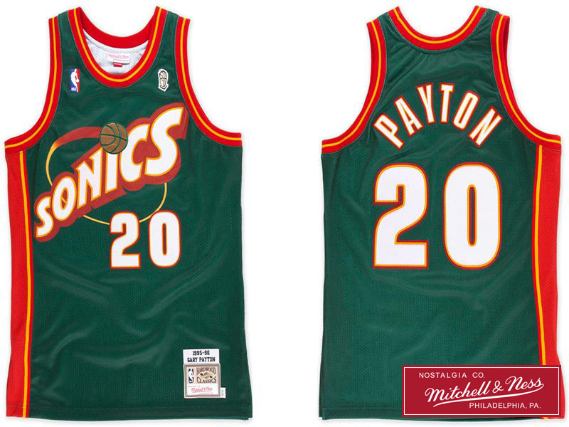 Men's Gary Payton 1995-96 Green Jersey