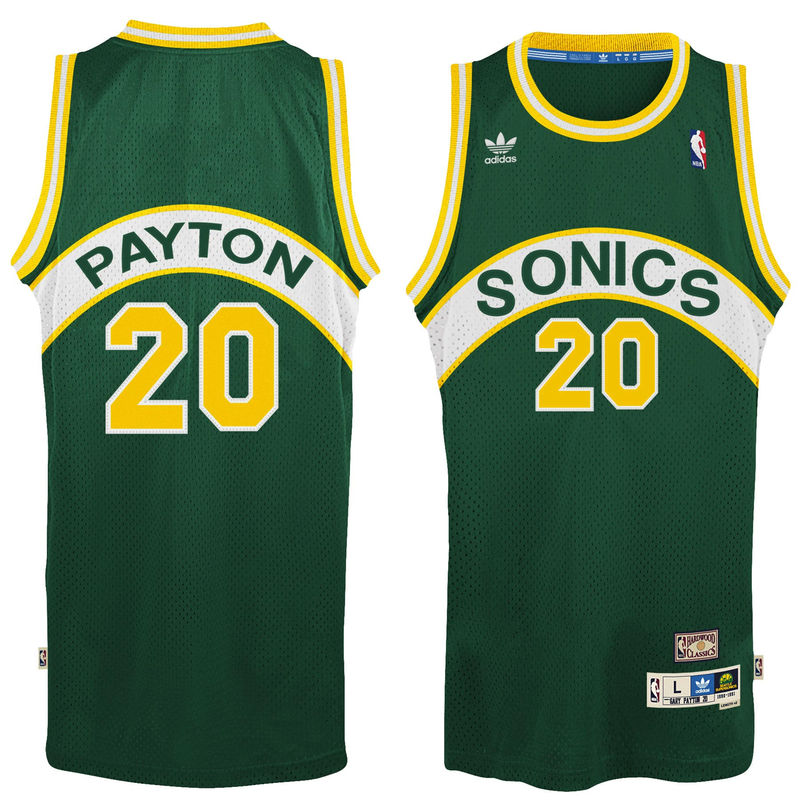 Men's Gary Payton Hardwood Classic Swingman Green Jersey