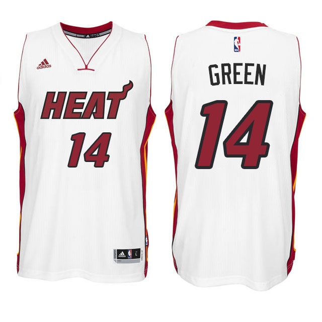 Men's  Gerald Green Heat #14 New Swingman White Jersey