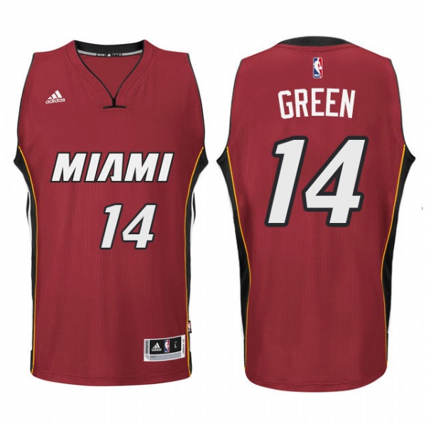 Men's  Gerald Green Miami Heat #14 New Swingman Road Red Jersey