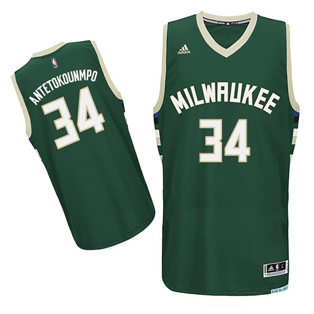 Men's  Giannis Antetokounmpo Milwaukee Bucks New Style Green Jersey