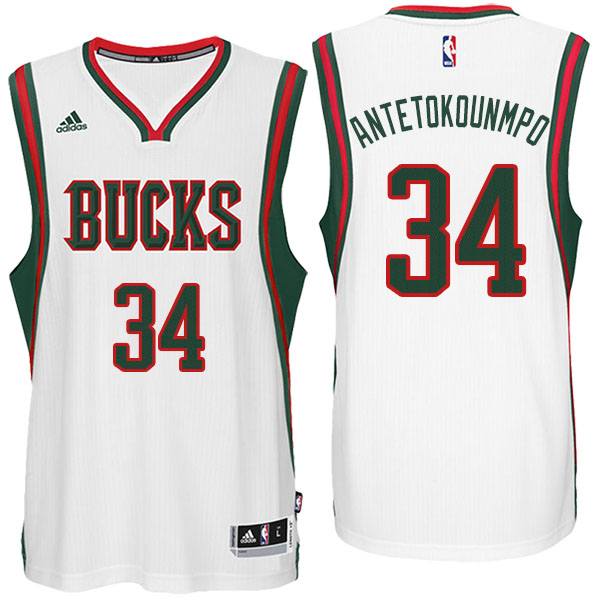 Men's  Giannis Antetokounmpo Milwaukee Bucks Adidas Swingman White Jersey