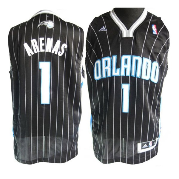 Men's  Orlando Magic #1 Gilbert Arenas Alternate Black Jersey