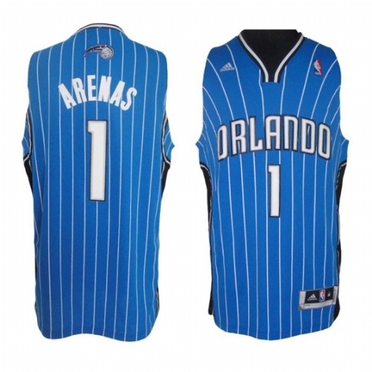 Men's  Gilbert Arenas Orlando Magic #1 Road Blue Swingman Jersey