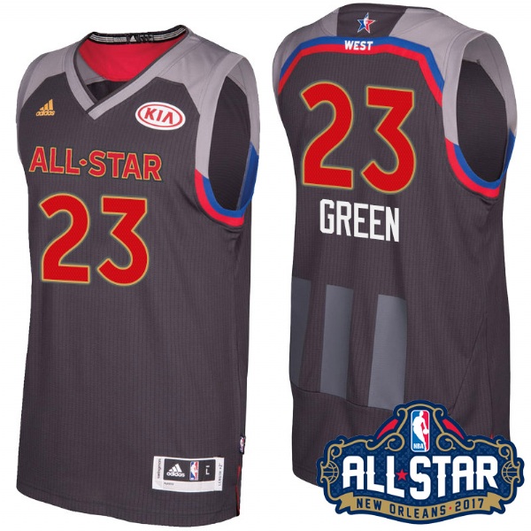 Men's  Golden State Warriors Draymond Green 2017 All Star Charcoal Jersey