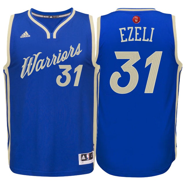 Men's  Golden State Warriors #31 Festus Ezeli 2015 Christmas Day Swingman Jersey blue