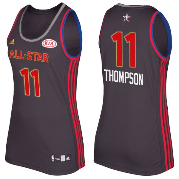 Women Golden State Warriors Klay Thompson 2017 All Star Charcoal Jersey