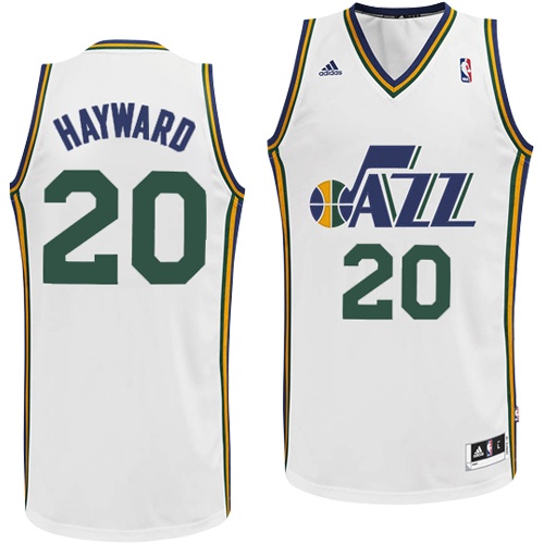 Men's  Gordon Hayward Utah Jazz #20 White Swingman Jersey