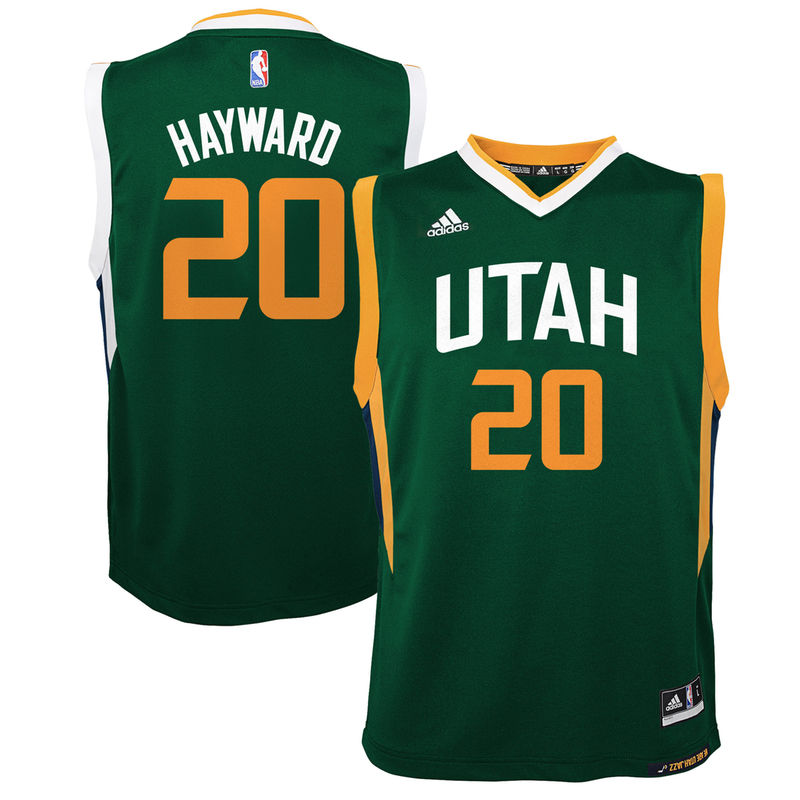 Youth Gordon Hayward Replica Alternate Green Jersey