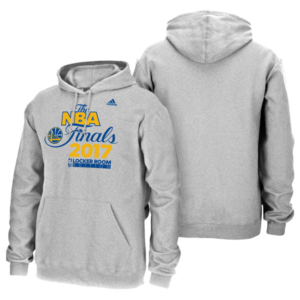 Men's  Golden State Warriors 2017 NBA The Finals Gray Pullover Hoodie