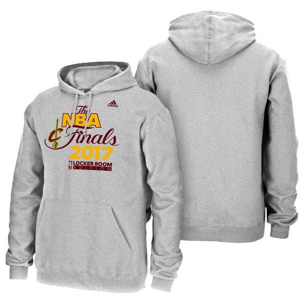 Men's  Cleveland Cavaliers Adidas 2017 NBA the Finals Eastern Conference Champions Fanatics Branded Gray Pullover Hoodie