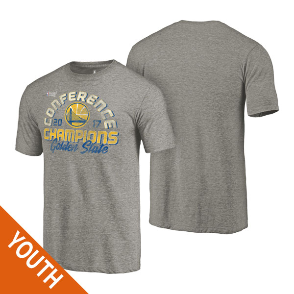 Youth  Golden State Warriors 2017 NBA the Finals Gray T-shirt