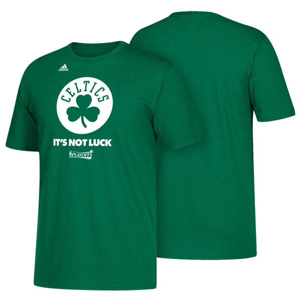 Men's  Boston Celtics 2017 NBA Playoffs Participant Drive Green T-shirt